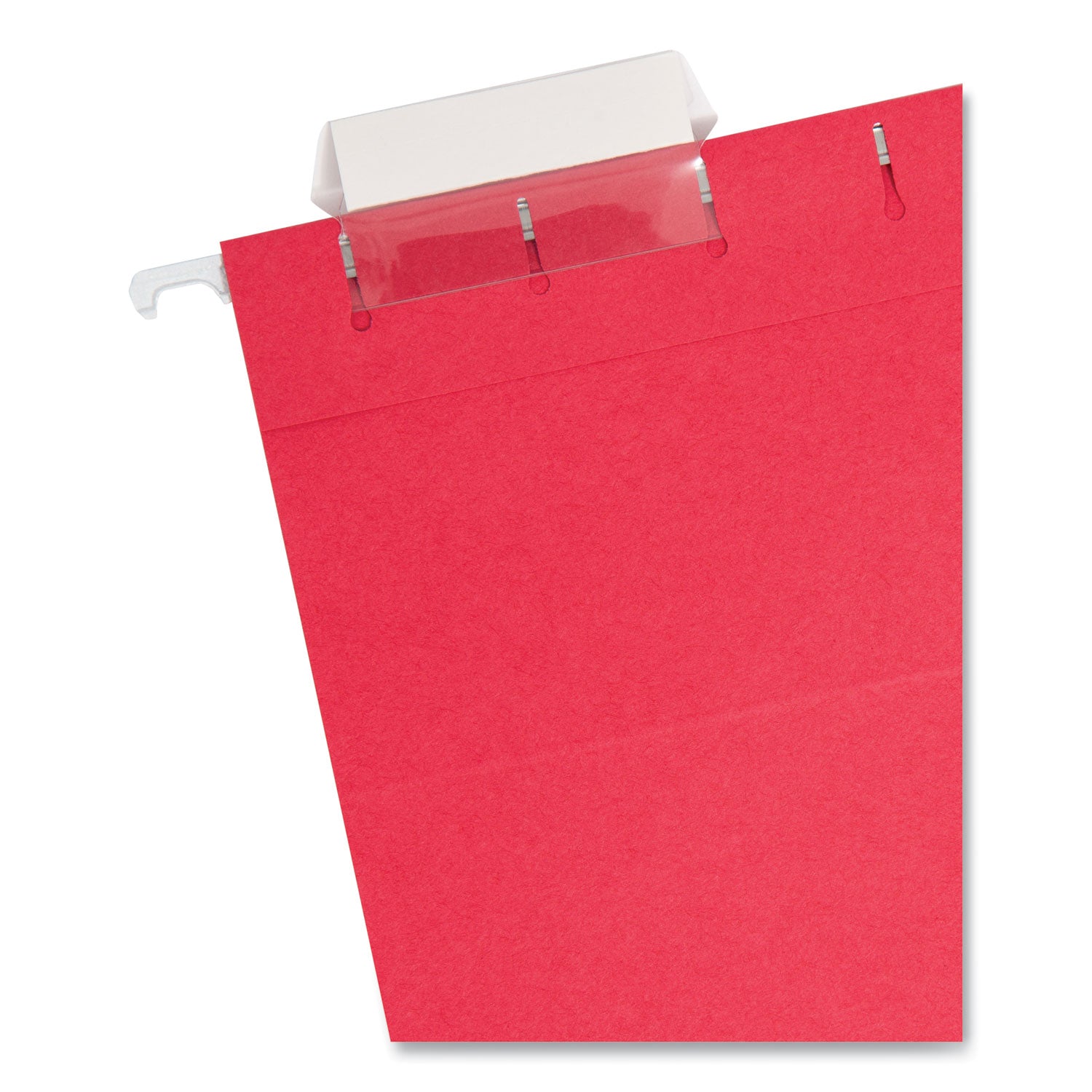 Colored Hanging File Folders with 1/5 Cut Tabs, Letter Size, 1/5-Cut Tabs, Red, 25/Box - 
