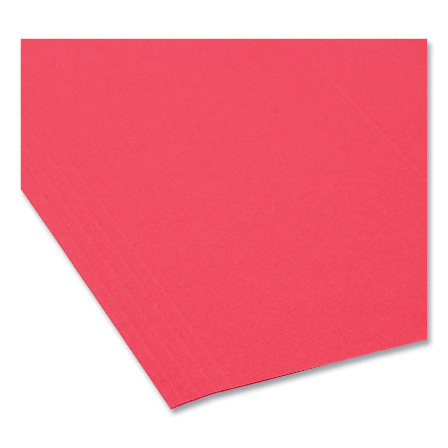 Colored Hanging File Folders with 1/5 Cut Tabs, Letter Size, 1/5-Cut Tabs, Red, 25/Box - 