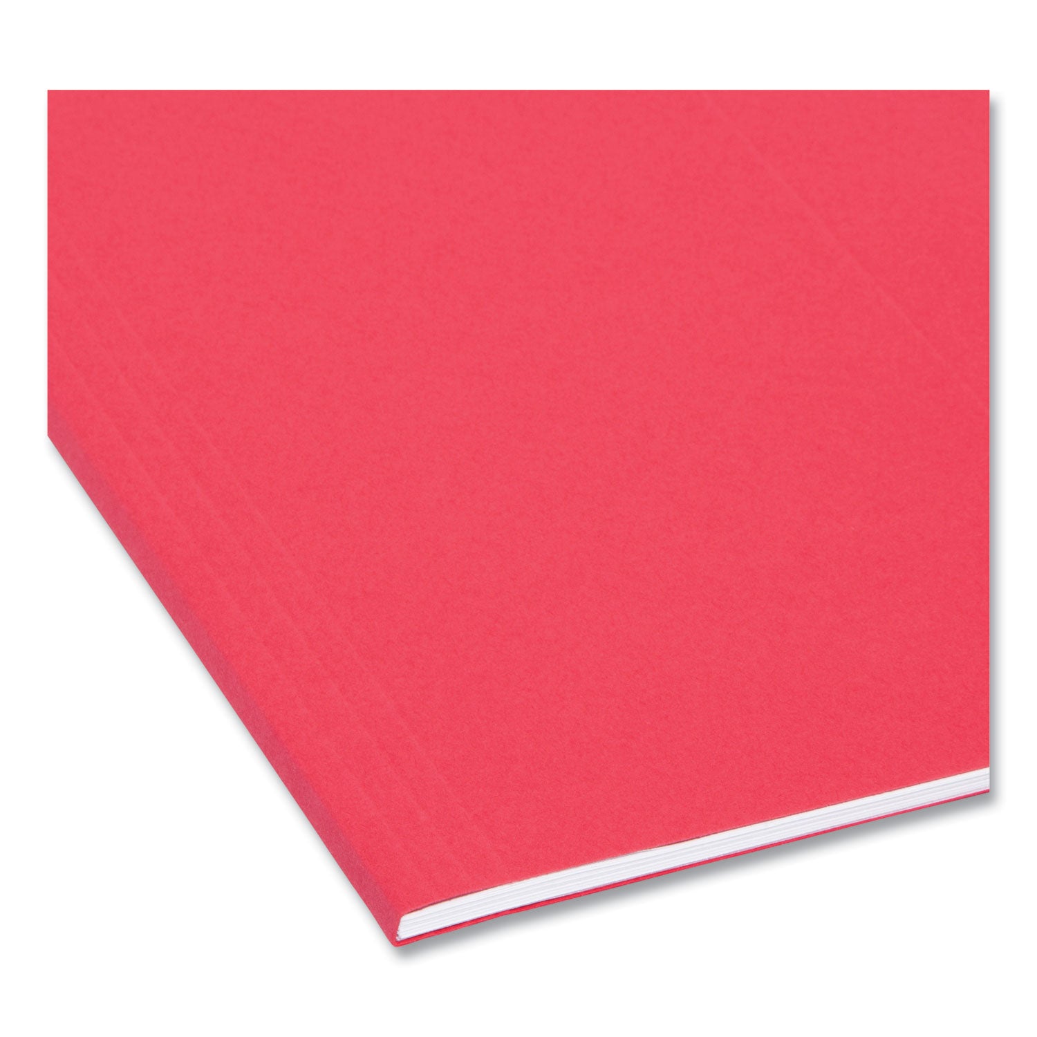 Colored Hanging File Folders with 1/5 Cut Tabs, Letter Size, 1/5-Cut Tabs, Red, 25/Box - 