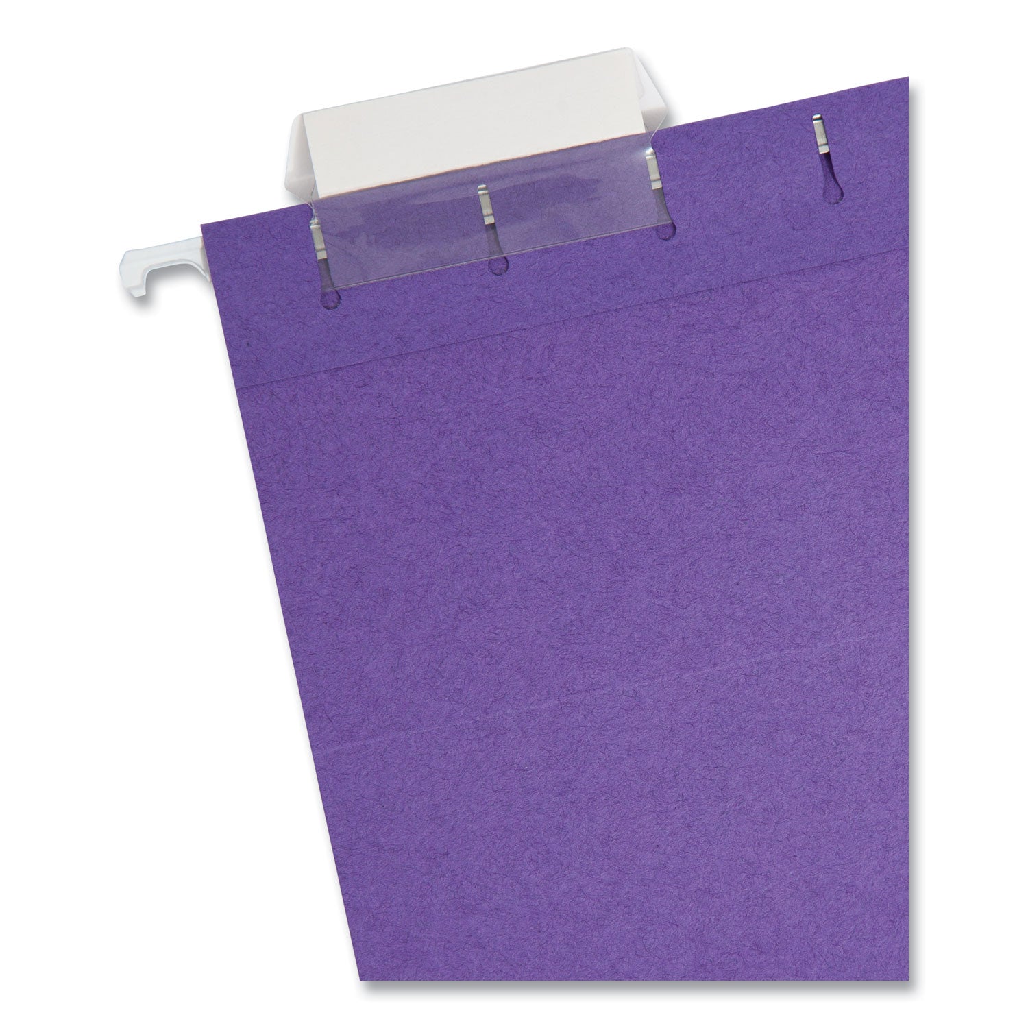 Colored Hanging File Folders with 1/5 Cut Tabs, Letter Size, 1/5-Cut Tabs, Purple, 25/Box - 