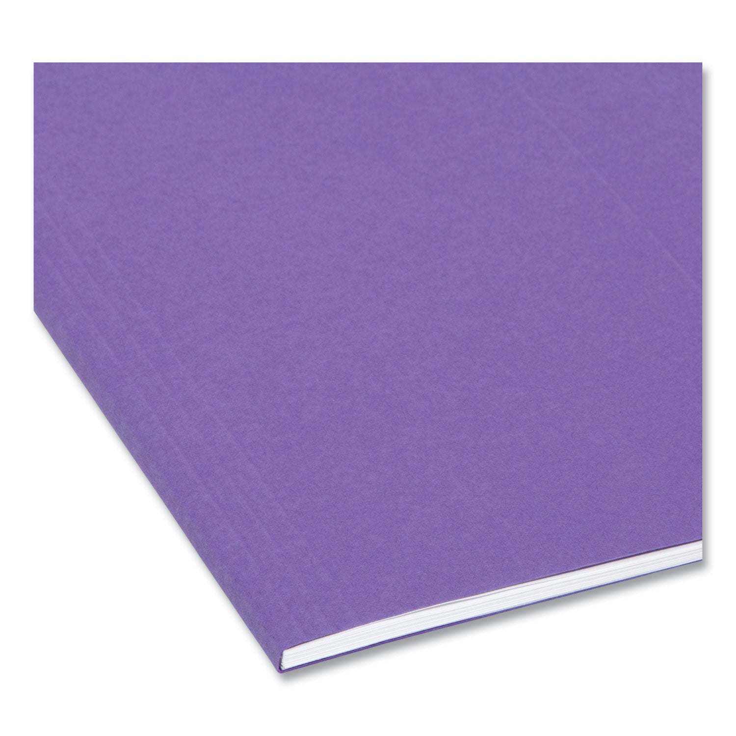 Colored Hanging File Folders with 1/5 Cut Tabs, Letter Size, 1/5-Cut Tabs, Purple, 25/Box - 