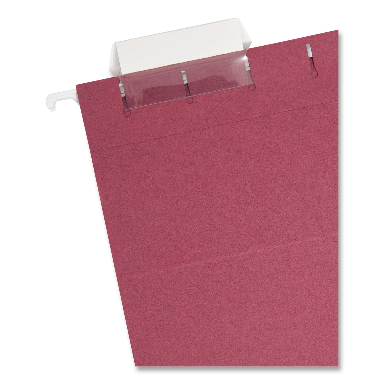 Colored Hanging File Folders with 1/5 Cut Tabs, Letter Size, 1/5-Cut Tabs, Maroon, 25/Box - 