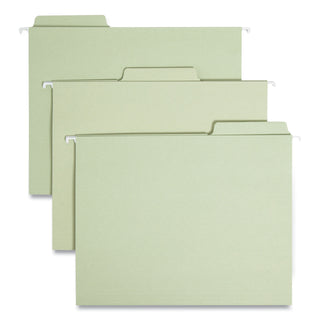 FasTab Hanging Folders, Letter Size, 1/3-Cut Tabs, Moss, 20/Box - 