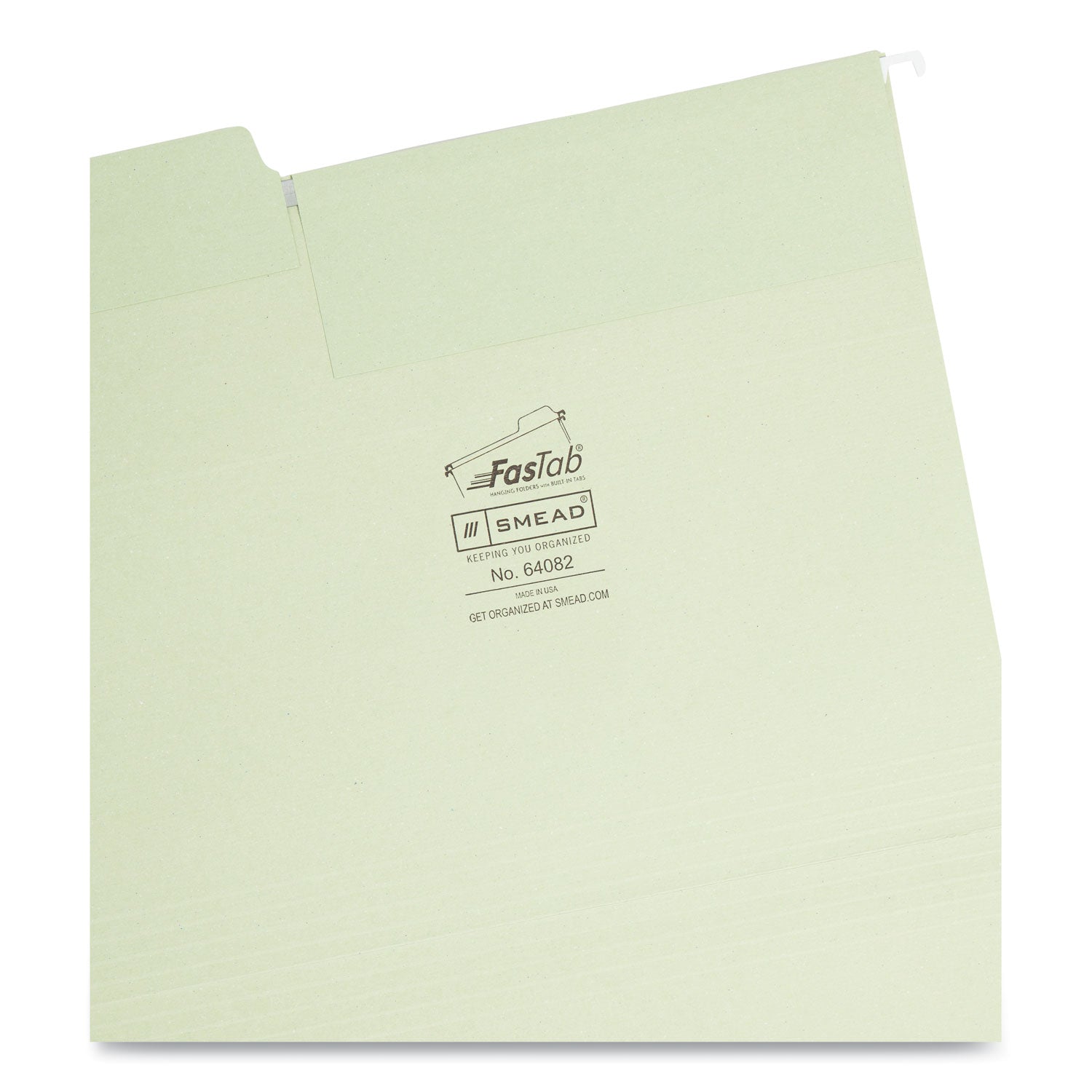 FasTab Hanging Folders, Letter Size, 1/3-Cut Tabs, Moss, 20/Box - 