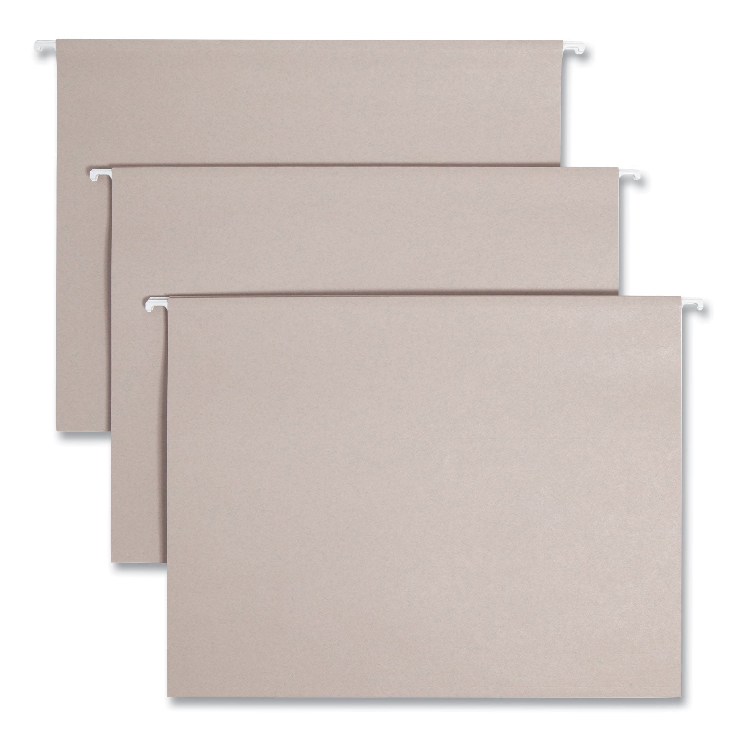 TUFF Hanging Folders with Easy Slide Tab, Letter Size, 1/3-Cut Tabs, Steel Gray, 18/Box - 