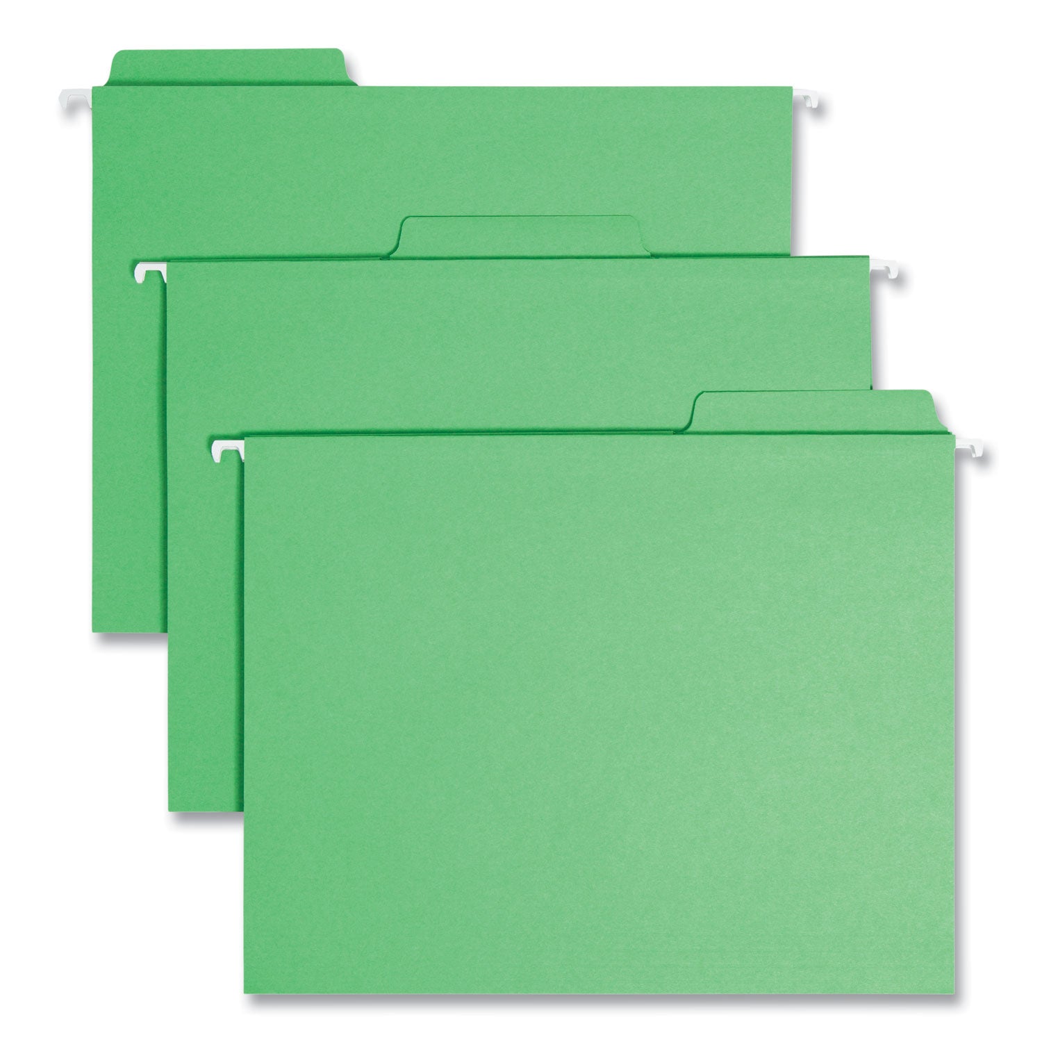 FasTab Hanging Folders, Letter Size, 1/3-Cut Tabs, Green, 20/Box - 