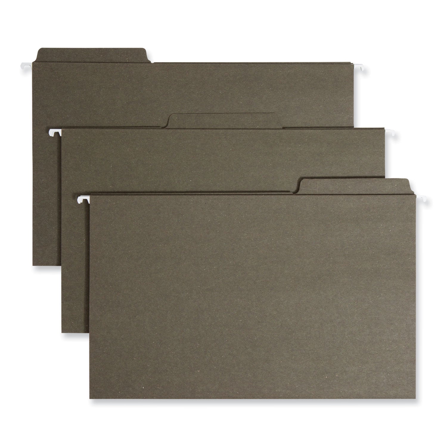 FasTab Hanging Folders, Legal Size, 1/3-Cut Tabs, Standard Green, 20/Box - 