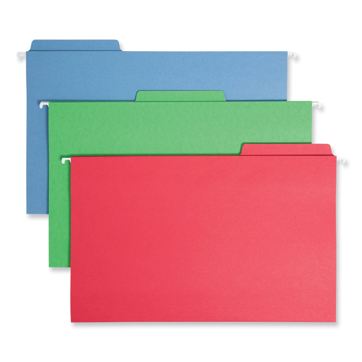 FasTab Hanging Folders, Legal Size, 1/3-Cut Tabs, Assorted Colors, 18/Box - 