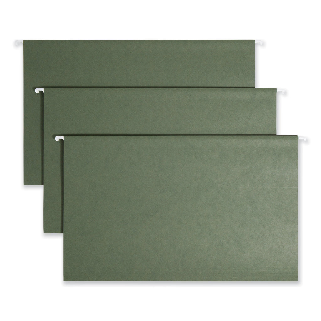 Hanging Folders, Legal Size, 1/5-Cut Tabs, Standard Green, 25/Box - 