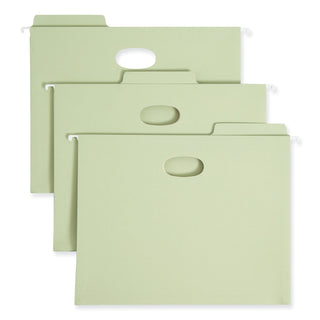 FasTab TUFF Hanging Pockets, Letter Size, 1/3-Cut Tabs, Moss, 9/Box - 