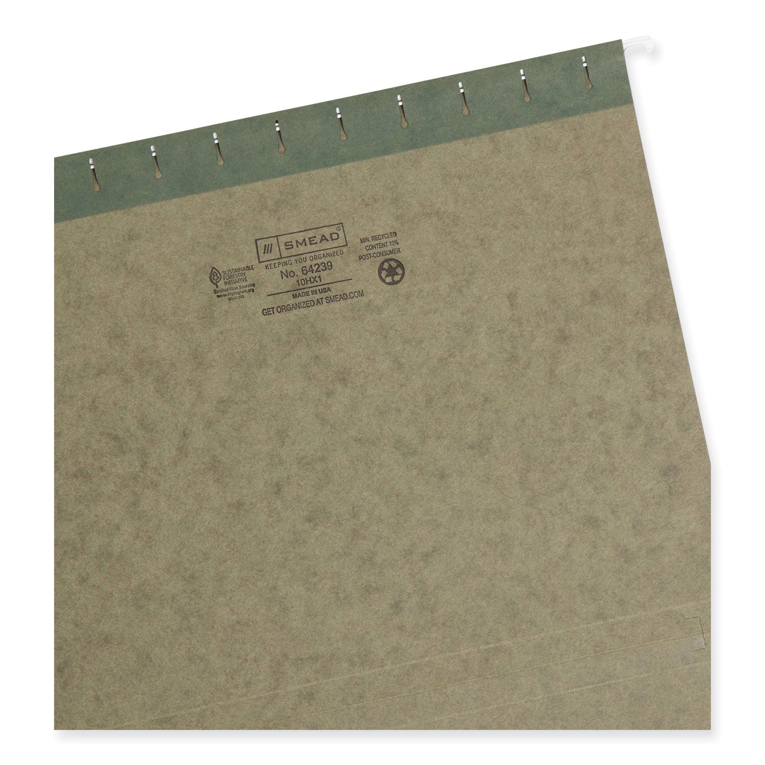 Box Bottom Hanging File Folders, 1" Capacity, Letter Size, Standard Green, 25/Box - 