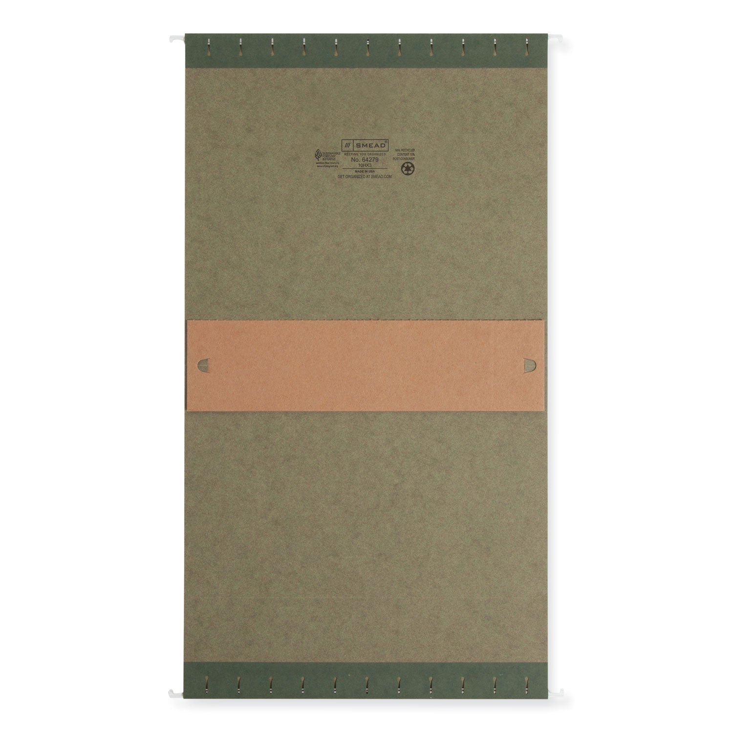 Box Bottom Hanging File Folders, 3" Capacity, Letter Size, Standard Green, 25/Box - 