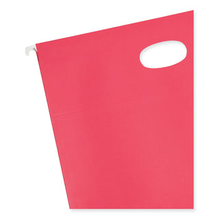 Hanging Pockets with Full-Height Gusset, 1 Section, 3.5" Capacity, Letter Size, Assorted Colors, 4/Pack