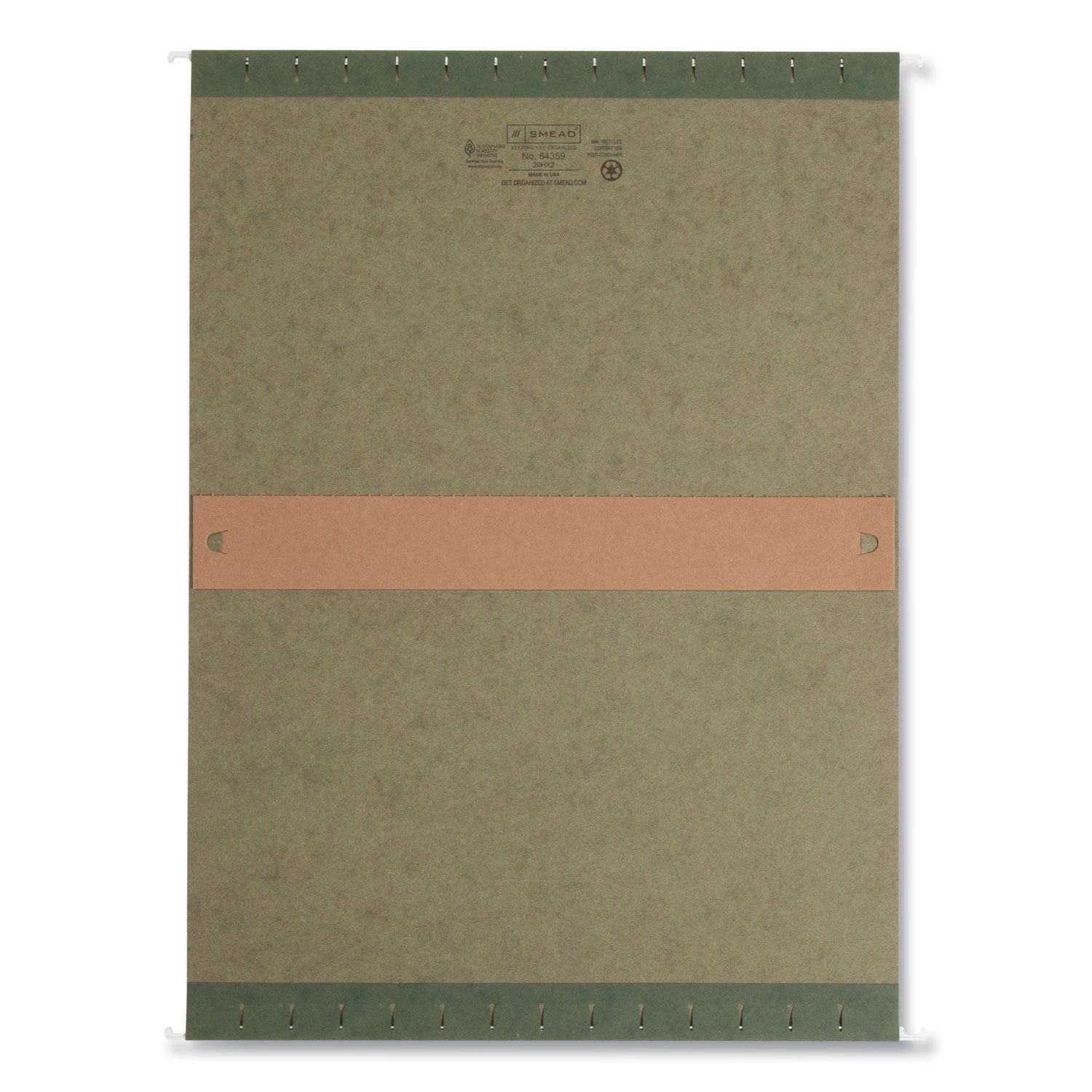 Box Bottom Hanging File Folders, 2" Capacity, Legal Size, Standard Green, 25/Box - 