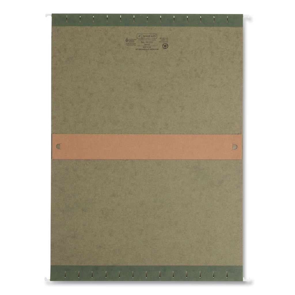Box Bottom Hanging File Folders, 2" Capacity, Legal Size, Standard Green, 25/Box