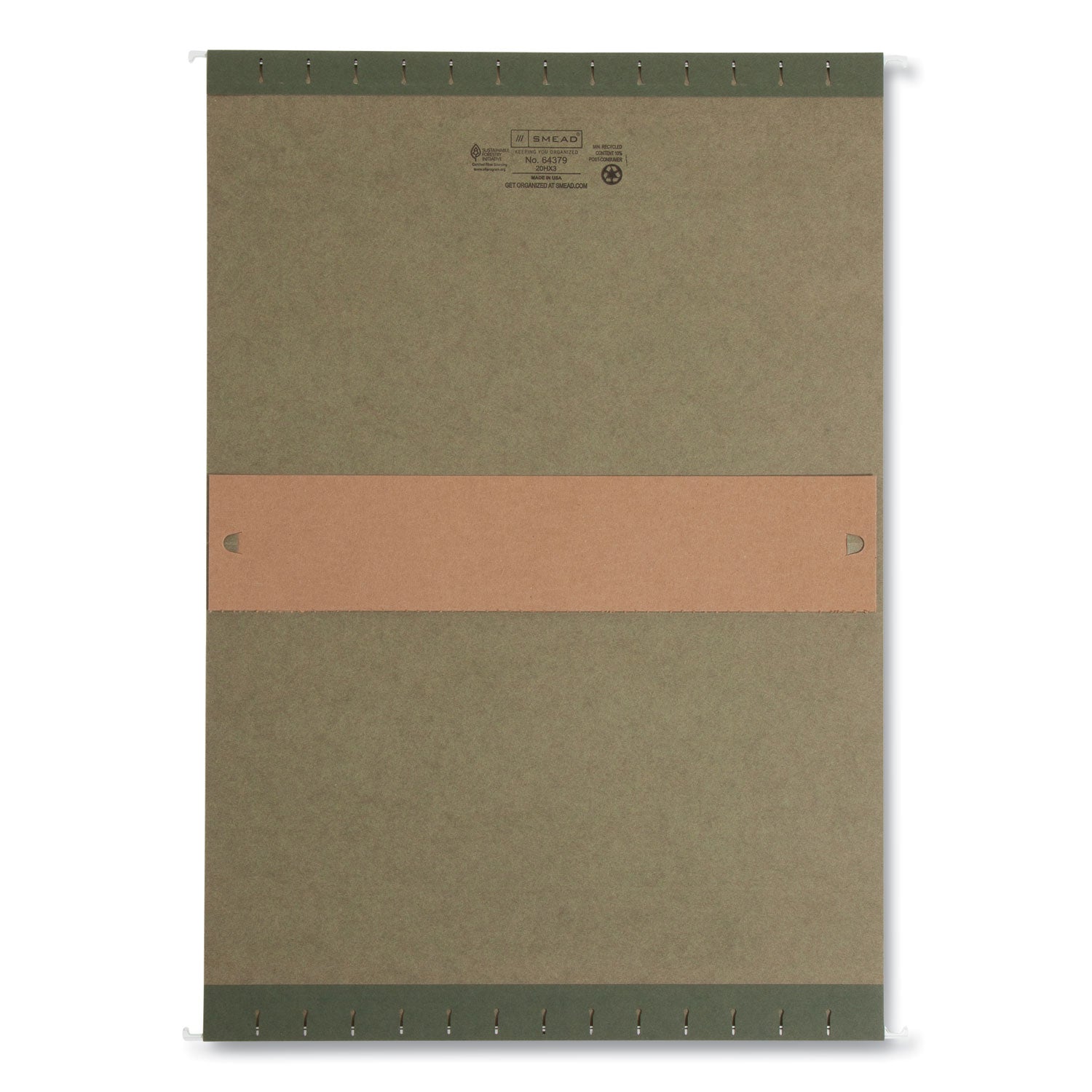 Box Bottom Hanging File Folders, 3" Capacity, Legal Size, Standard Green, 25/Box - 