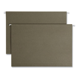 Box Bottom Hanging File Folders, 2" Capacity, Legal Size, Standard Green, 25/Box - 