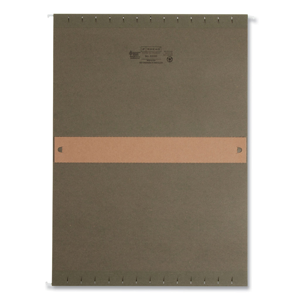 Box Bottom Hanging File Folders, 2" Capacity, Legal Size, Standard Green, 25/Box
