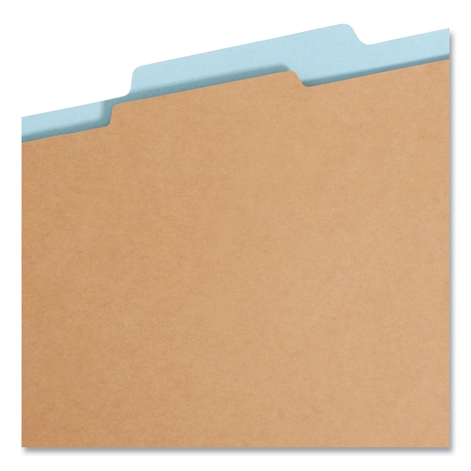 FasTab Hanging Pressboard Classification Folders, 1 Divider, Letter Size, Blue - 