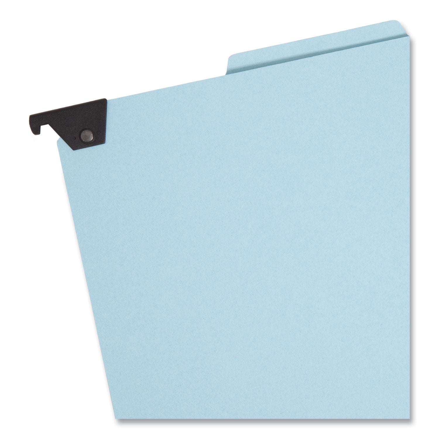 FasTab Hanging Pressboard Classification Folders, 2 Dividers, Legal Size, Blue - 