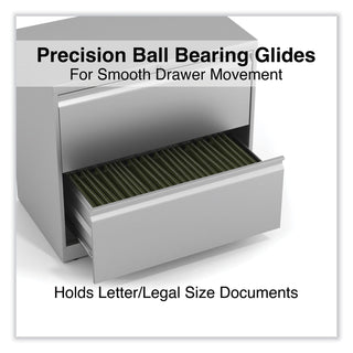 Lateral File, 2 Legal/Letter-Size File Drawers, Light Gray, 36" x 18.63" x 28