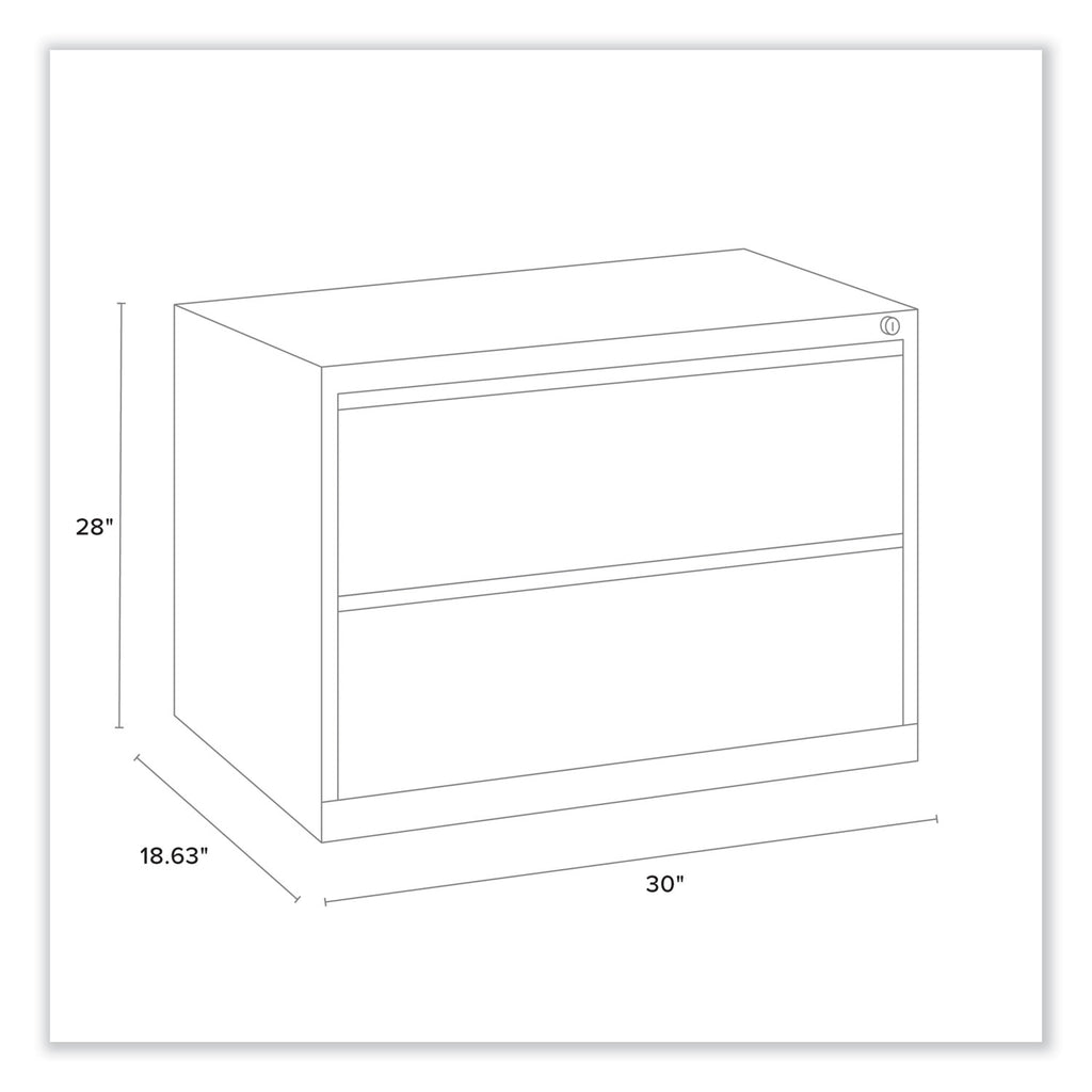 Lateral File, 2 Legal/Letter-Size File Drawers, Light Gray, 36" x 18.63" x 28