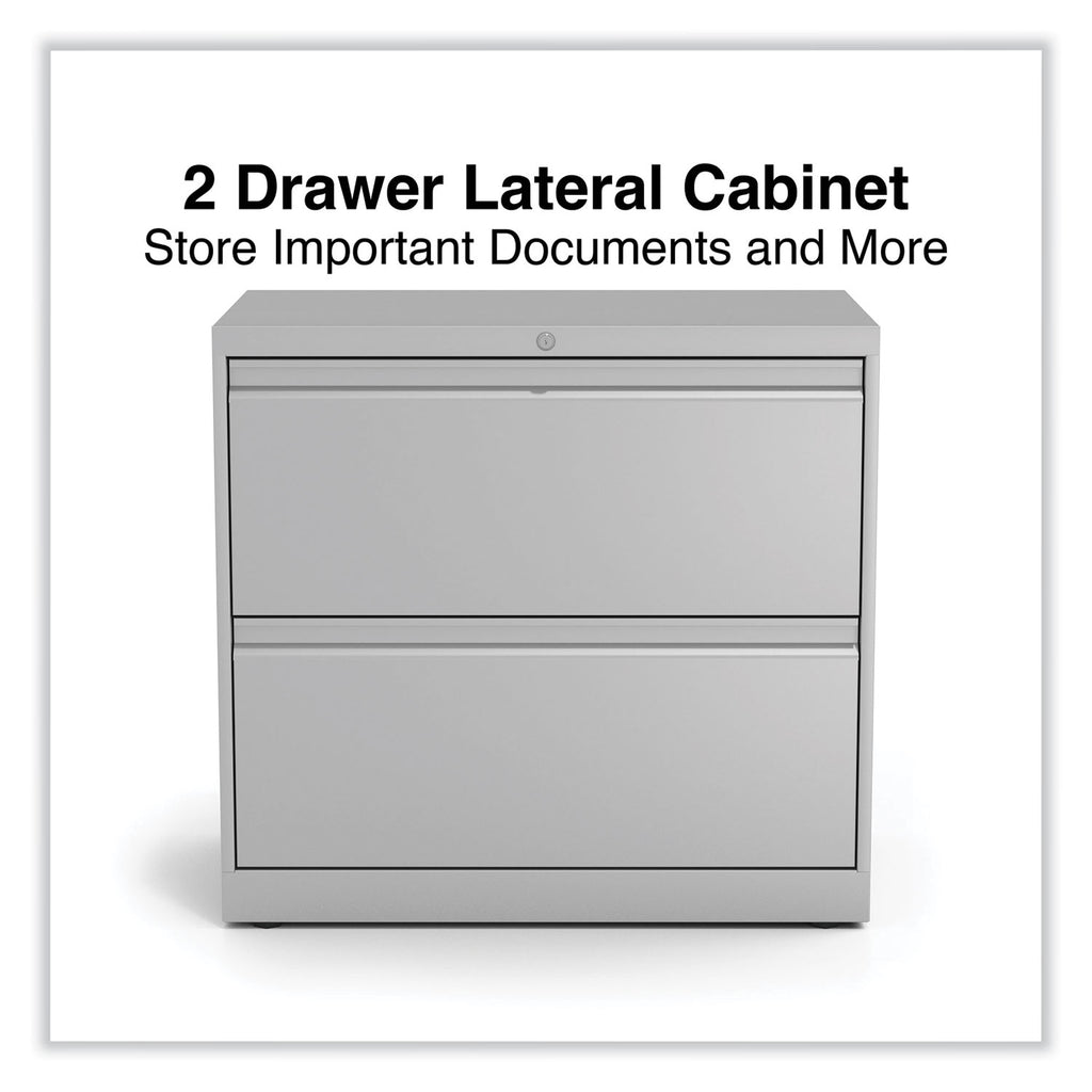 Lateral File, 2 Legal/Letter-Size File Drawers, Light Gray, 36" x 18.63" x 28