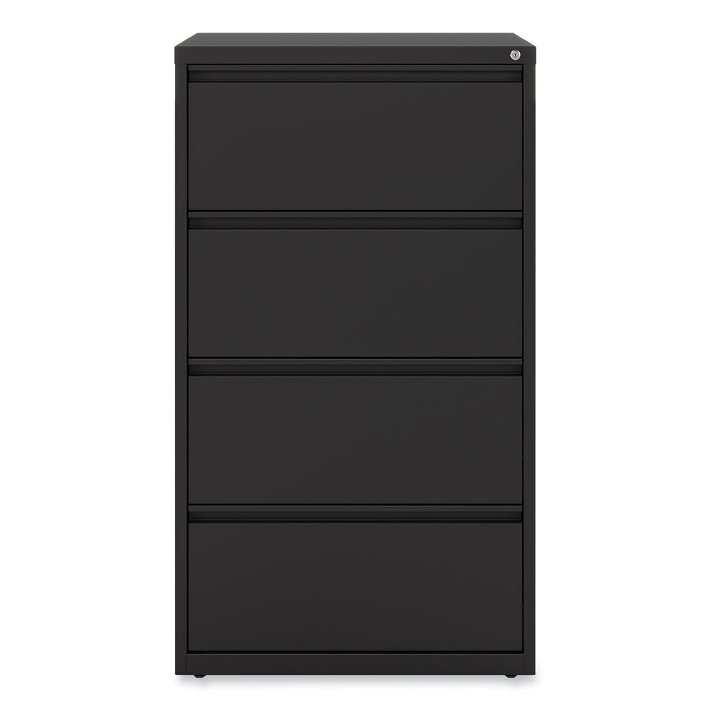 Lateral File, 4 Legal/Letter-Size File Drawers, Black, 30" x 18.63" x 52.5