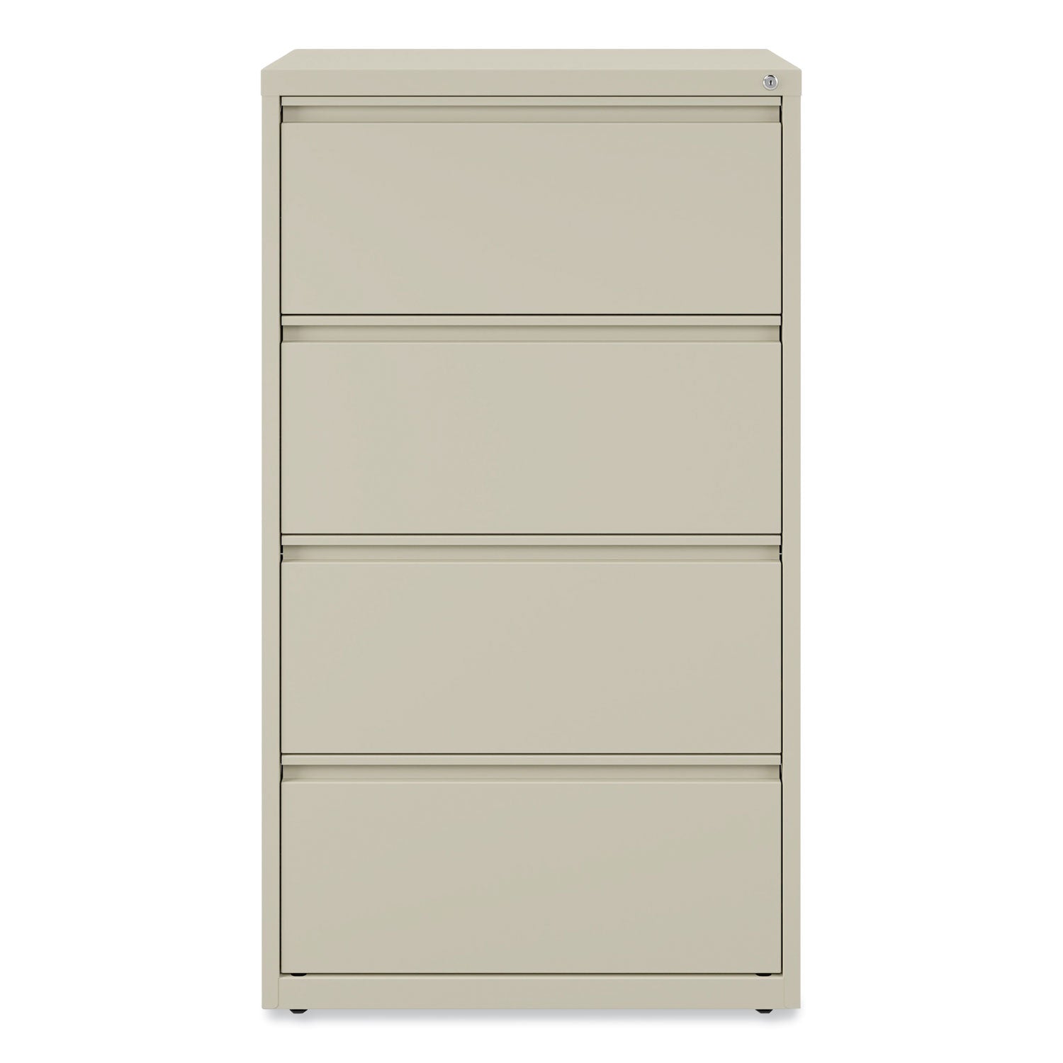 Lateral File, 4 Legal/Letter-Size File Drawers, Putty, 30" x 18.63" x 52.5