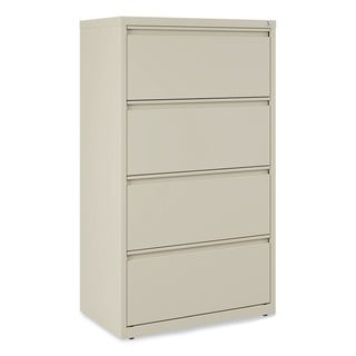 Lateral File, 4 Legal/Letter-Size File Drawers, Putty, 30" x 18.63" x 52.5