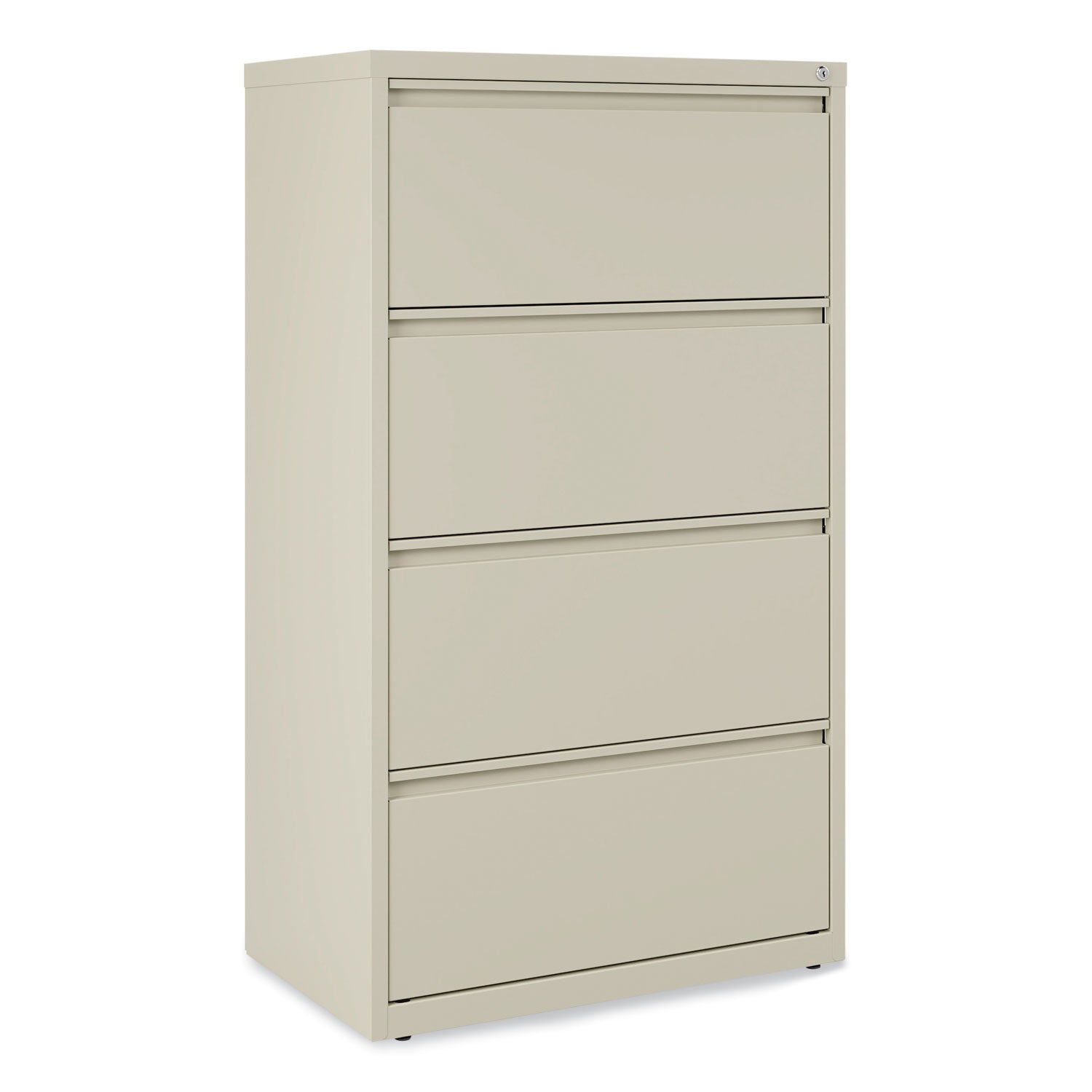 Lateral File, 4 Legal/Letter-Size File Drawers, Putty, 30" x 18.63" x 52.5