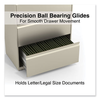 Lateral File, 4 Legal/Letter-Size File Drawers, Putty, 30" x 18.63" x 52.5