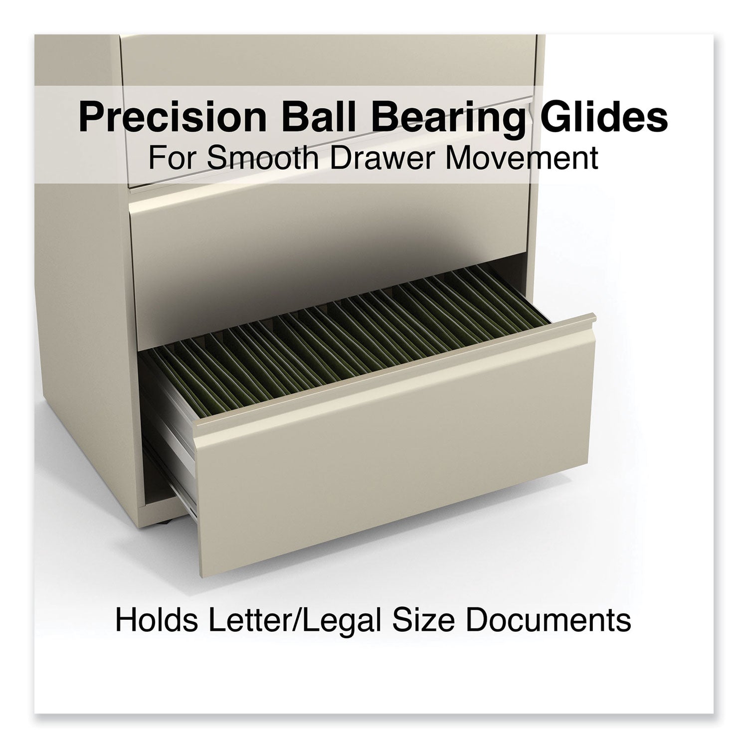 Lateral File, 4 Legal/Letter-Size File Drawers, Putty, 30" x 18.63" x 52.5