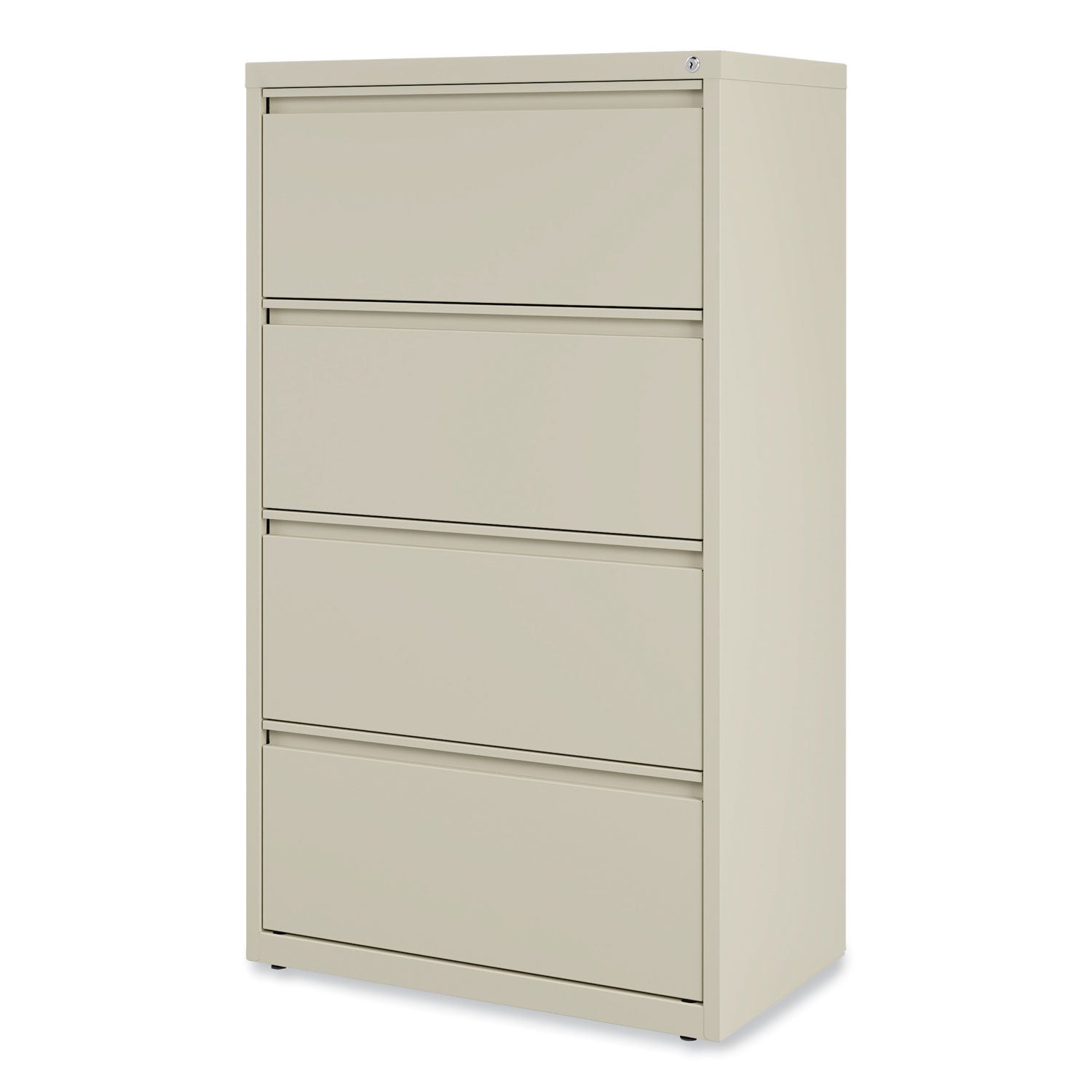 Lateral File, 4 Legal/Letter-Size File Drawers, Putty, 30" x 18.63" x 52.5