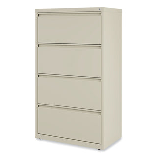 Lateral File, 4 Legal/Letter-Size File Drawers, Putty, 30" x 18.63" x 52.5