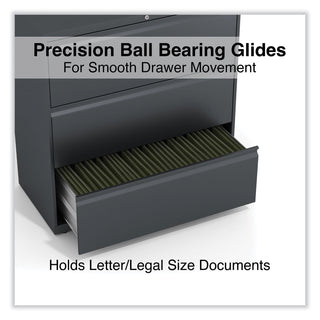 Lateral File, 3 Legal/Letter/A4/A5-Size File Drawers, Charcoal, 36" x 18.63" x 40.25