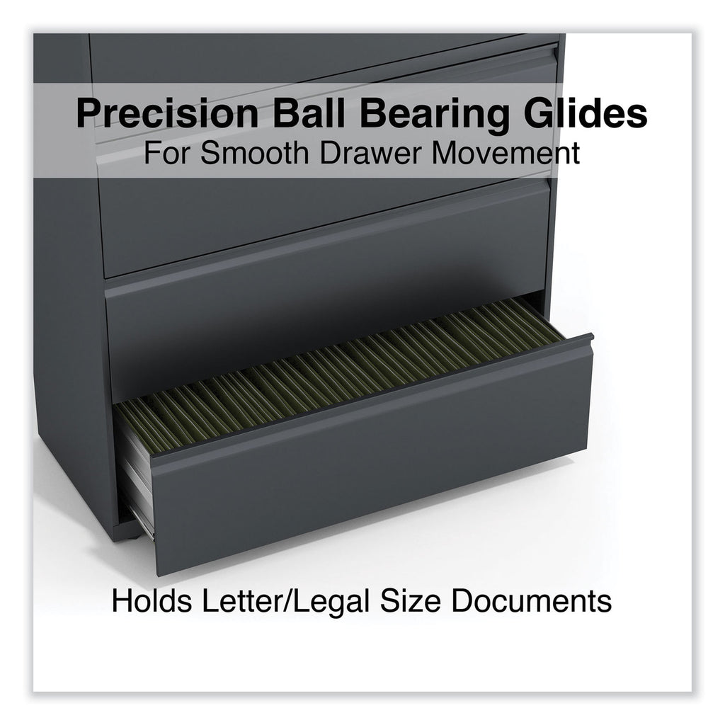 Lateral File, 4 Legal/Letter/A4/A5-Size File Drawers, Charcoal, 42" x 18.63" x 52.5