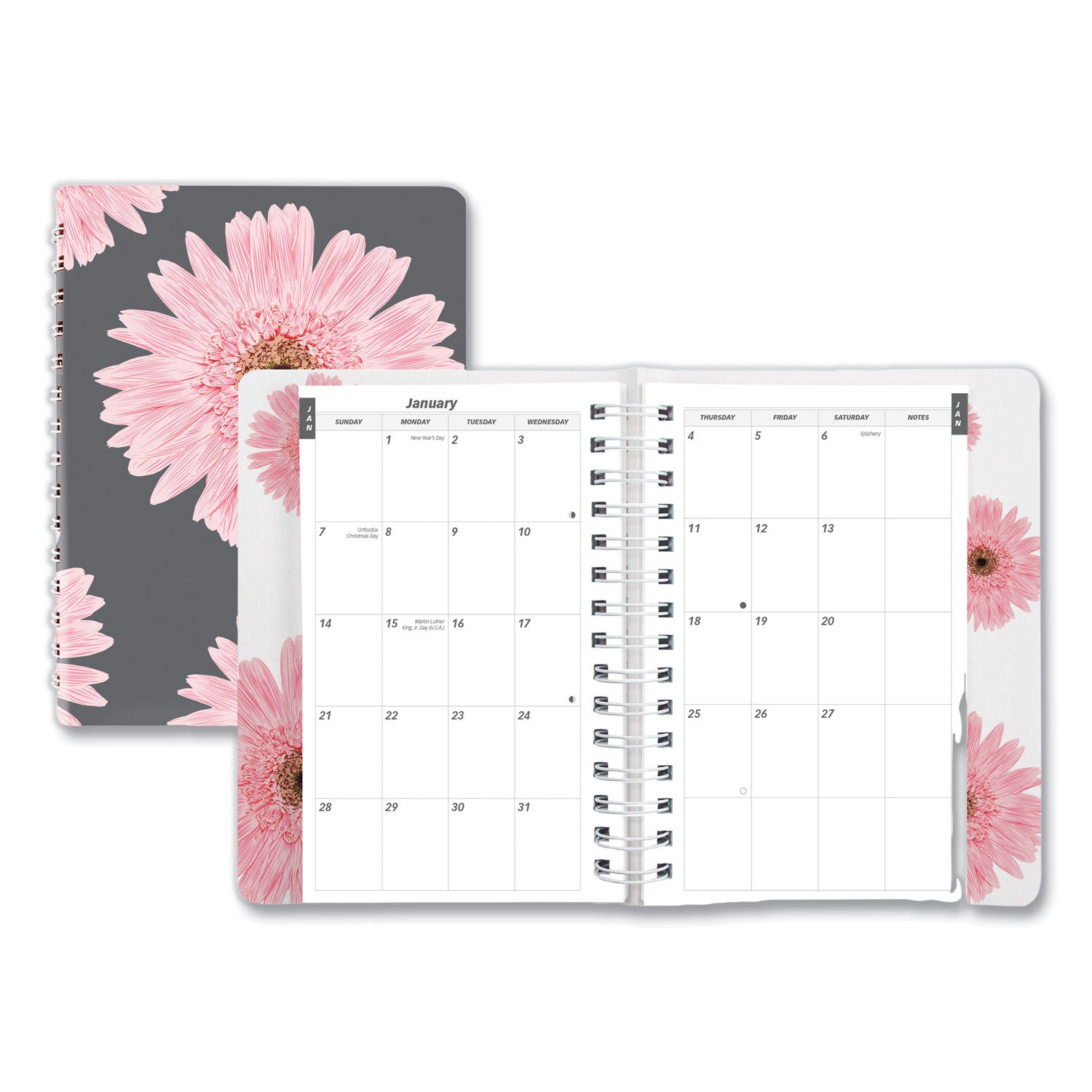 pink-ribbon-essential-daily-appointment-book-daisy-artwork-8-x-5-navy-gray-pink-cover-12-month-jan-to-dec-2024_redcb634g05 - 1