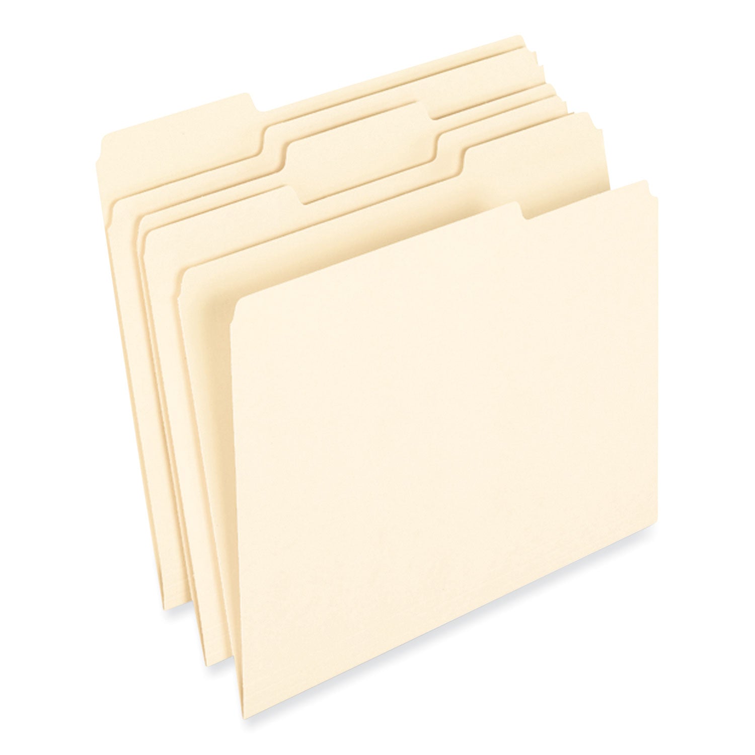 Earthwise by Pendaflex 100% Recycled Manila File Folder, 1/3-Cut Tabs: Assorted, Letter, 0.75" Expansion, Manila, 100/Box - 