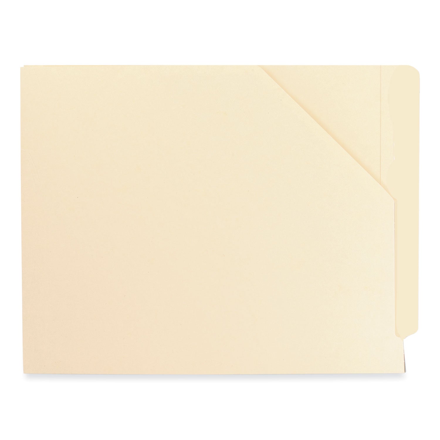 End Tab Jackets with Reinforced Tabs, Straight Tab, Letter Size, 11-pt Manila, 100/Box - 