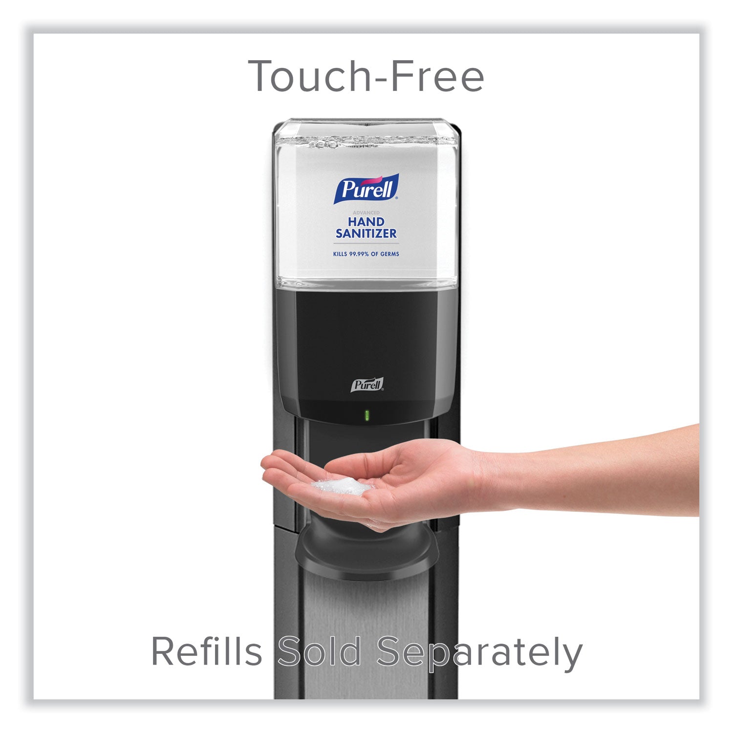PURELL MESSENGER ES6 Silver Panel Floor Stand with Dispenser - Floor Stand - Graphite, Silver