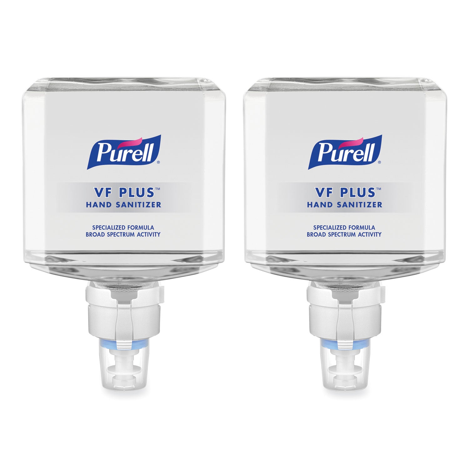 VF PLUS Hand Sanitizer Gel, 1,200 mL Refill Bottle, Fragrance-Free, For ES8 Dispensers, 2/Carton