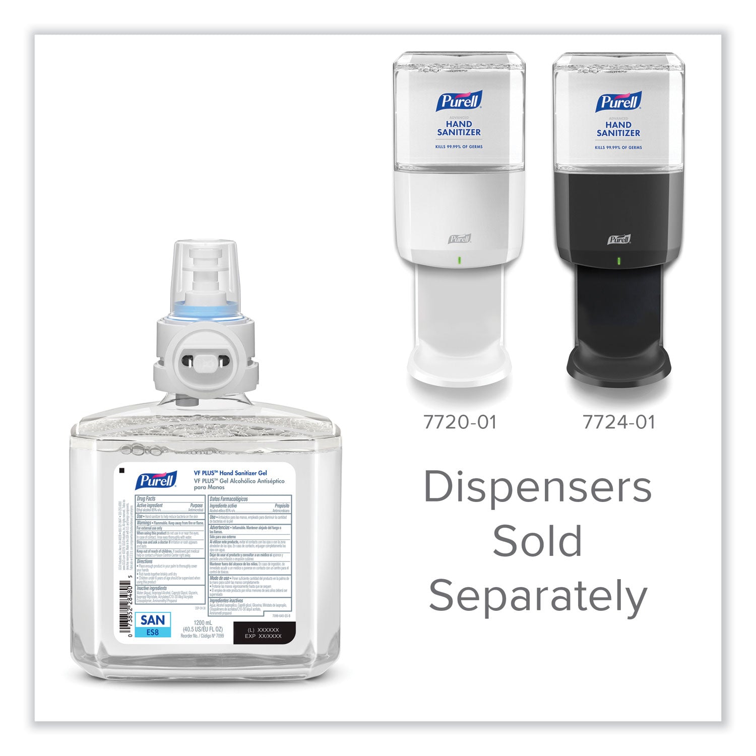 vf-plus-hand-sanitizer-gel-1200-ml-refill-bottle-fragrance-free-for-es8-dispensers-2-carton_goj709902ct - 5