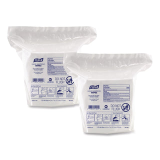 PURELL Hand Sanitizing Wipes Dispenser Refill - White - Durable, Textured, Lint-free - For Hand, Face - 1700 Per Pack - 2 / Carton