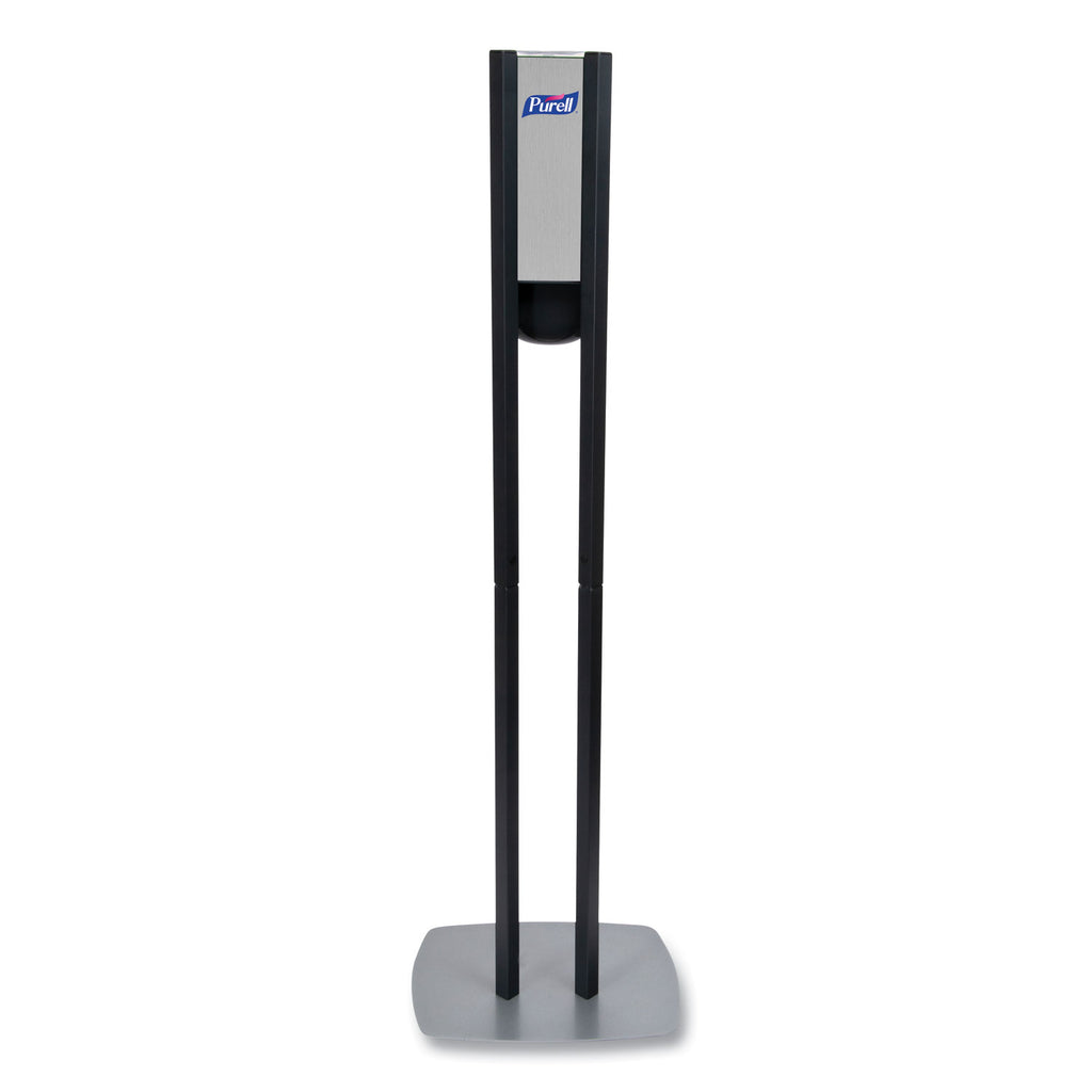 ES8 Hand Sanitizer Floor Stand with Dispenser, 1,200 mL, 13.5 x 5 x 28.5, Graphite/Silver