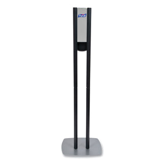 ES8 Hand Sanitizer Floor Stand with Dispenser, 1,200 mL, 13.5 x 5 x 28.5, Graphite/Silver
