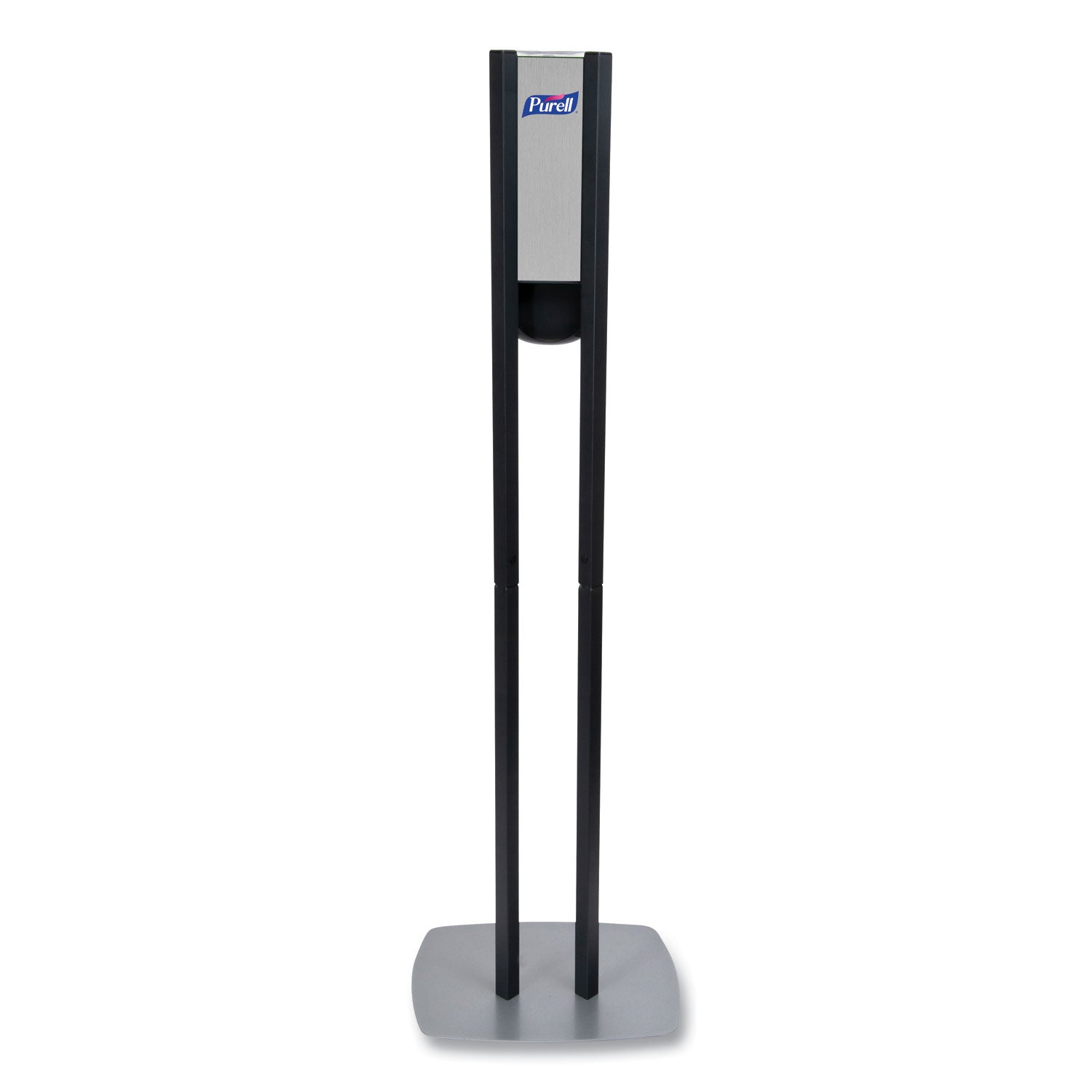 ES8 Hand Sanitizer Floor Stand with Dispenser, 1,200 mL, 13.5 x 5 x 28.5, Graphite/Silver