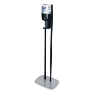 ES8 Hand Sanitizer Floor Stand with Dispenser, 1,200 mL, 13.5 x 5 x 28.5, Graphite/Silver
