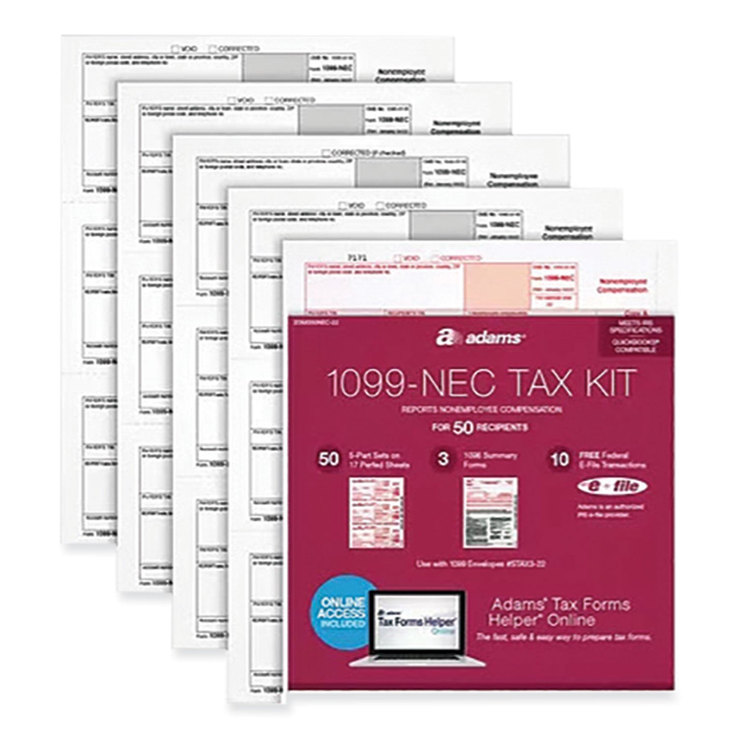 1099-nec-+-1096-tax-form-kit-with-e-file-inkjet-laser-fiscal-year-2023-5-part-85-x-367-3-forms-sheet-50-forms-total_abfstax550nec22 - 1