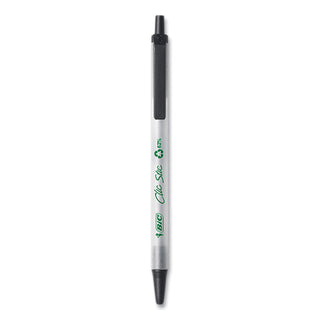 ecolutions-clic-stic-ballpoint-pen-retractable-medium-1-mm-black-ink-translucent-frost-black-barrel-10-pack_biccsem10blk - 3